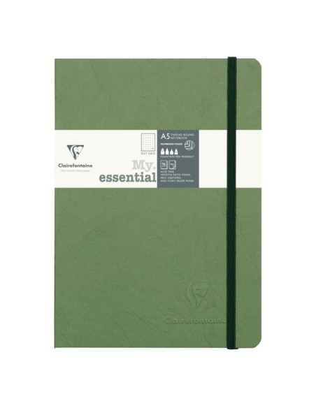 CUADERNO CF. COSIDO A5 96h DOT VERDE - Pack de 5 unidades