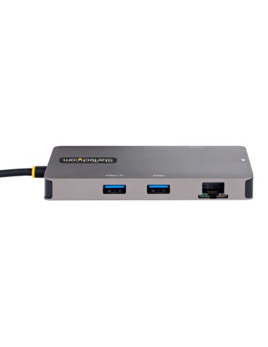Adaptador Multipuertos USB C 2x HDMI 4K 60Hz, Hub USB-A 3.1 2Pt 5Gbps, PD 100W, GbE, SD/MicroSD, Cable de 30cm, Docking Station