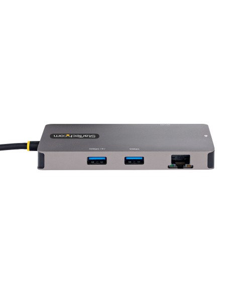 Adaptador Multipuertos USB C 2x HDMI 4K 60Hz, Hub USB-A 3.1 2Pt 5Gbps, PD 100W, GbE, SD/MicroSD, Cable de 30cm, Docking Station