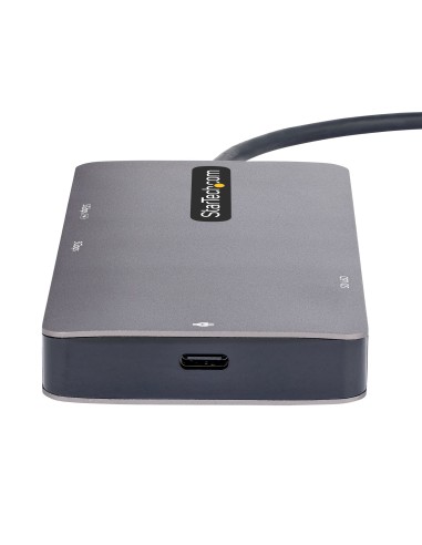 Adaptador Multipuertos USB C 2x HDMI 4K 60Hz, Hub USB-A 3.1 2Pt 5Gbps, PD 100W, GbE, SD/MicroSD, Cable de 30cm, Docking Station