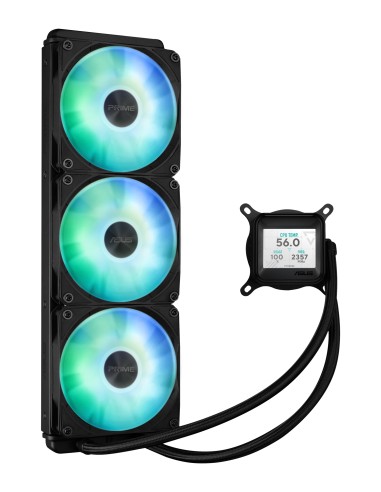 Prime LC 360 ARGB LCD Procesador Sistema de refrigeración líquida todo en uno 12 cm Negro