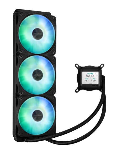 Prime LC 360 ARGB LCD Procesador Sistema de refrigeración líquida todo en uno 12 cm Negro