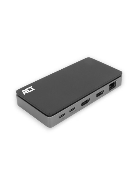 AC7093 base para portátil y replicador de puertos Alámbrico USB 3.2 Gen 1 (3.1 Gen 1) Type-C Negro, Gris