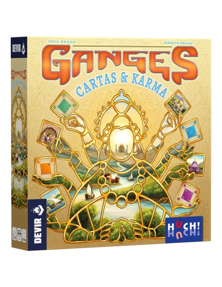 BGGANCAPS juego de tablero Ganges Cartas y Karma 30 min Juego De Cartas Estrategia