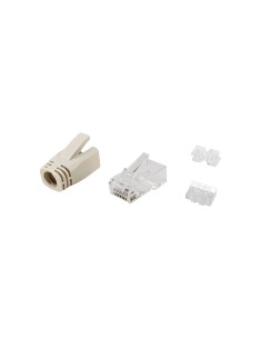 121176 conector RJ-45 Transparente, Blanco