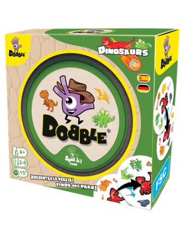 Dobble Dinosaurs 15 min Juego De Cartas Lógico