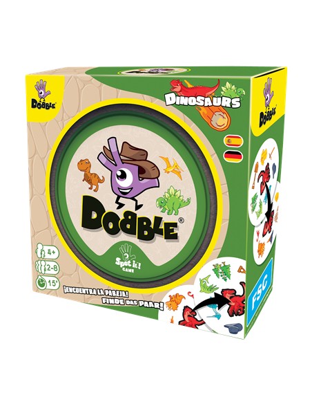 Dobble Dinosaurs 15 min Juego De Cartas Lógico