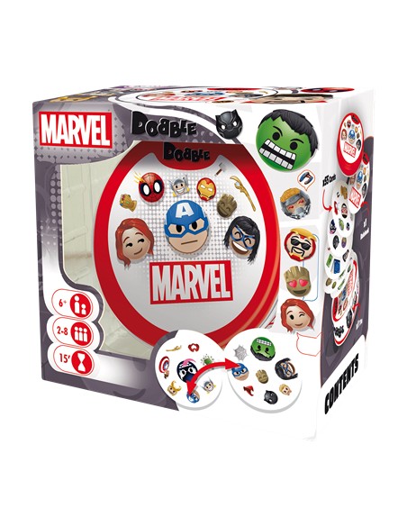 Dobble Marvel Emoji 15 min Juego De Cartas Lógico
