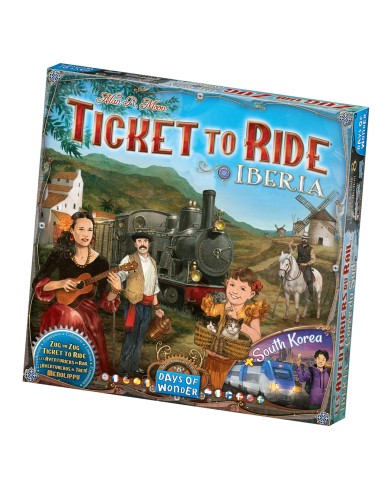 DW720138 juego de tablero ¡Aventureros al Tren! Iberia y Corea del Sur Juego de mesa Estrategia
