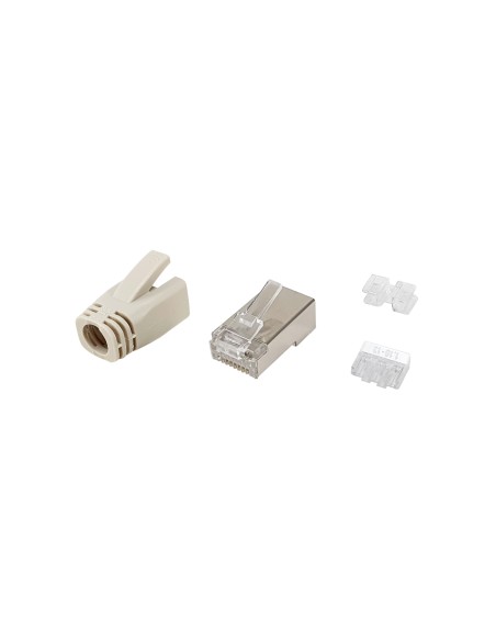 121182 conector RJ-45 Acero inoxidable, Transparente, Blanco 121182 conector RJ-45 Acero inoxidable, Transparente, Blanco