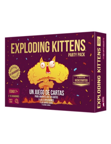 EKIEK04ES juego de tablero Exploding Kittens Party Pack 15 min Juego De Cartas Partido