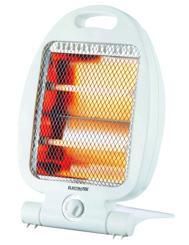 ET-QH01 calefactor eléctrico Interior Blanco 800 W Calefactor eléctrico de cuarzo