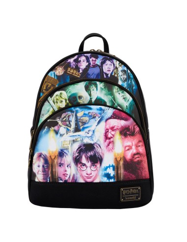 HPBK0155 mochila Mochila informal Negro Cuero vegano