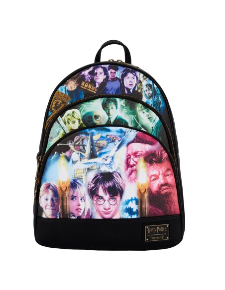 HPBK0155 mochila Mochila informal Negro Cuero vegano