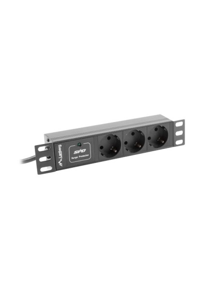 PDU-03F-0200-BK unidad de distribución de energía (PDU) 3 salidas AC 1U Negro