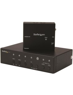 Alargador HDBaseT DisplayPort, VGA y HDMI con Conmutador Incorporado - 4K - Extensor HDMI por Cable UTP Cat5 o Cat6