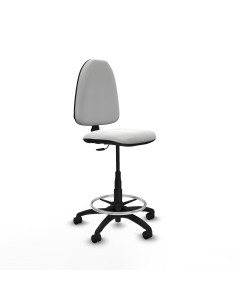 Taburete Aýna CP bali blanco base poliamida ruedas nailon 50mm