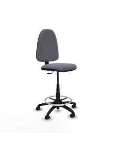 Taburete Aýna CP bali gris base poliamida ruedas engomadas 50mm