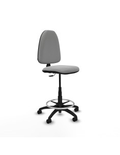 Taburete Aýna CP bali gris claro base poliamida ruedas nailon 50mm