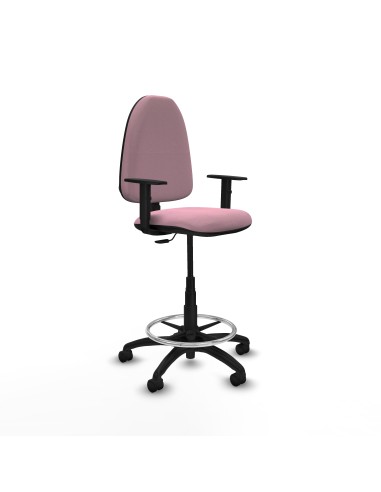 Taburete Aýna CP bali rosa brazos 1D base poliamida ruedas nailon 50mm