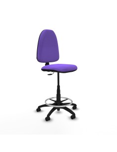 Taburete Aýna CP bali lila base poliamida ruedas engomadas 50mm