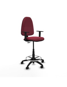 Taburete Aýna CP bali granate brazos 1D base poliamida ruedas nailon 50mm