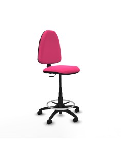 Taburete Aýna CP similpiel rosa base poliamida ruedas nailon 50mm