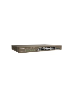 TEG5328P-24-410W Gestionado L3 Gigabit Ethernet (10/100/1000) Energía sobre Ethernet (PoE) 1U Gris