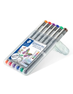 Pigment Liner rotulador de punta fina Fino Azul, Marrón, Verde, Naranja, Rojo, Violeta 6 pieza(s)