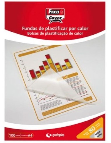 C 100 fundas plastificar 69x91mm 125 micras brillo