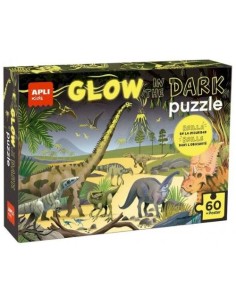 PUZZLE BRILLA EN LA OSCURIDAD DINOSAURIOS 60 PIEZAS
