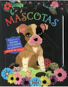 Mascotas Dibujos para raspar y colorear