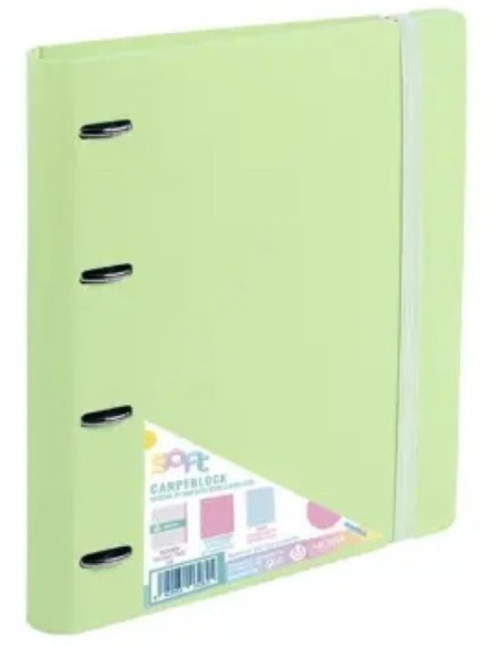 Carpeblock foam soft verde a4 4 anillas 35mm con recambio