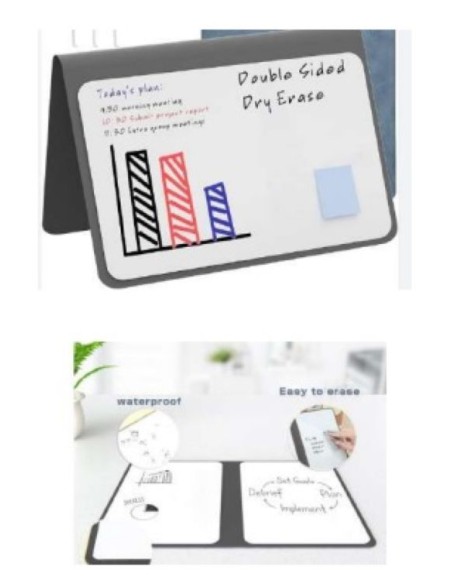 PIZARRA BLANCA REUTILIZABLE A4 ROTULADOR COLORES SURTIDOS