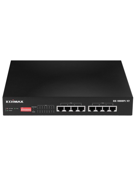 GS-1008PL V2 switch Gestionado L2 Gigabit Ethernet (10/100/1000) Energía sobre Ethernet (PoE) 1U Negro