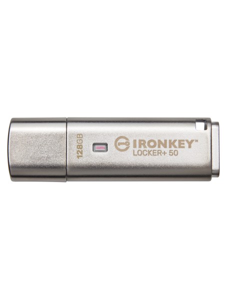 IronKey Locker+ 50 unidad flash USB 128 GB USB tipo A 3.2 Gen 1 (3.1 Gen 1) Plata