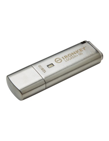 IronKey Locker+ 50 unidad flash USB 128 GB USB tipo A 3.2 Gen 1 (3.1 Gen 1) Plata