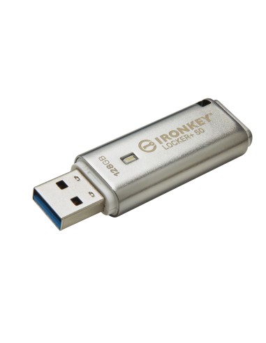 IronKey Locker+ 50 unidad flash USB 128 GB USB tipo A 3.2 Gen 1 (3.1 Gen 1) Plata