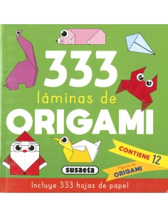 333 Laminas de origami verde