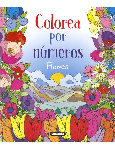Flores colorea por numeros