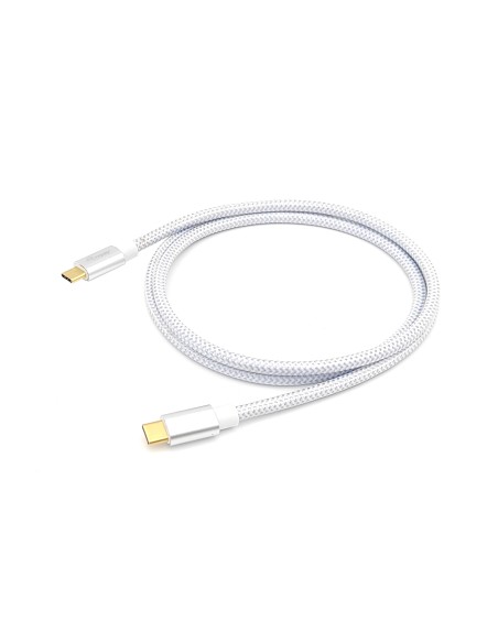 128355 cable USB 0,5 m USB 3.2 Gen 2 (3.1 Gen 2) USB C Plata, Blanco