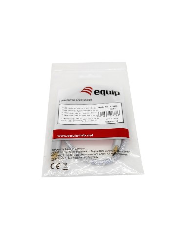 128355 cable USB 0,5 m USB 3.2 Gen 2 (3.1 Gen 2) USB C Plata, Blanco