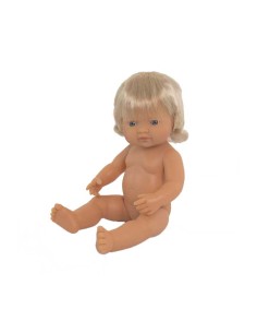 MUÑECO 38CM EUROPEO NIÑA BOLSA MINILAND 31052