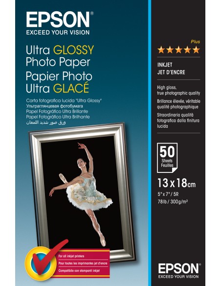 Ultra Glossy Photo Paper - 13x18cm - 50 Hojas