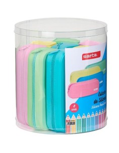 SAFTA SET DE 8 PORTATODOS CUADRADOS SILICONA COLORES SURTIDOS