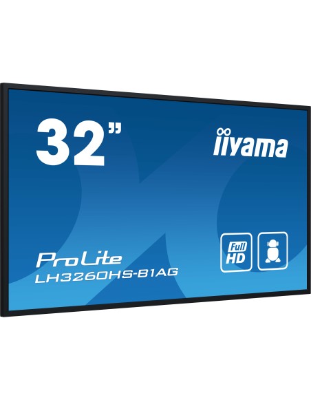 LH3260HS-B1AG pantalla de señalización Pizarra de caballete digital 80 cm (31.5") LED Wifi 500 cd / m² Full HD Negro Procesador