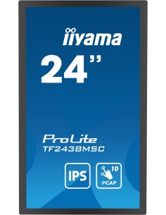 TF2438MSC-B1 pantalla de señalización Pizarra de caballete digital 61 cm (24") LED 600 cd / m² Full HD Negro Pantalla táctil 2