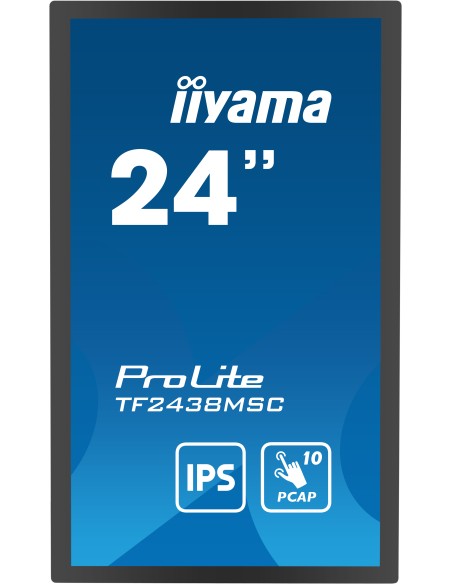 TF2438MSC-B1 pantalla de señalización Pizarra de caballete digital 61 cm (24") LED 600 cd / m² Full HD Negro Pantalla táctil