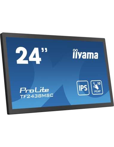 TF2438MSC-B1 pantalla de señalización Pizarra de caballete digital 61 cm (24") LED 600 cd / m² Full HD Negro Pantalla táctil