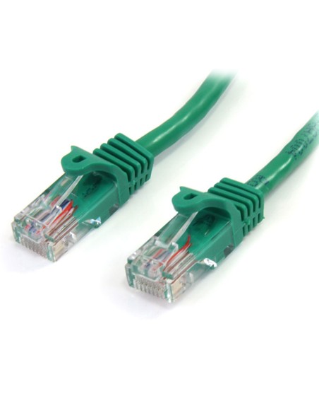 Cable de 3m Verde de Red Fast Ethernet Cat5e RJ45 sin Enganche - Cable Patch Snagless